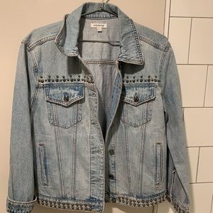 Good American | studded denim jacket